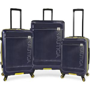 imageNautica Roadie 3pc Hardside Luggage SetNavyYellow