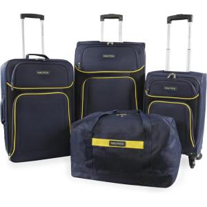 imageNautica Seascape Collection 4pc Softside Luggage SetNavyYellow