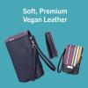 imageNautica Catalina RFID Womens Crossbody Bag Vegan Leather Compact Cell Phone Shoulder Travel Purse HolderIndigo Jacquard