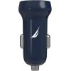 imageNautica Dual Port Car Charger 12W Output 2X USBA Port Quick Charge Compatible with iPhone Android Phones Tablets Powerbanks NavyNavy