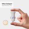 imageNautica Dual Port Car Charger 12W Output 2X USBA Port Quick Charge Compatible with iPhone Android Phones Tablets Powerbanks NavyWhite