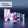 imageNautica Dual Port Car Charger 12W Output 2X USBA Port Quick Charge Compatible with iPhone Android Phones Tablets Powerbanks NavyWhite