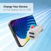 imageNautica Dual Port Car Charger 12W Output 2X USBA Port Quick Charge Compatible with iPhone Android Phones Tablets Powerbanks NavyWhite