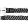 imageNautica Mens Casual Leather Belt  Everyday  Classic  Pants  Jeans  Khakis  Chinos  Metal BuckleBraided Two Tone  BlackGrey