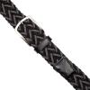 imageNautica Mens Casual Leather Belt  Everyday  Classic  Pants  Jeans  Khakis  Chinos  Metal BuckleBraided Two Tone  BlackGrey