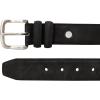 imageNautica Mens Casual Leather Belt  Everyday  Classic  Pants  Jeans  Khakis  Chinos  Metal BuckleCasual Padded  Black
