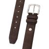 imageNautica Mens Casual Leather Belt  Everyday  Classic  Pants  Jeans  Khakis  Chinos  Metal BuckleCasual Padded  Brown