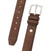 imageNautica Mens Casual Leather Belt  Everyday  Classic  Pants  Jeans  Khakis  Chinos  Metal BuckleCasual Padded  Tan