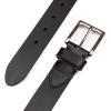 imageNautica Mens Casual Leather Belt  Everyday  Classic  Pants  Jeans  Khakis  Chinos  Metal BuckleDebossed Logo  Black