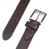 imageNautica Mens Casual Leather Belt  Everyday  Classic  Pants  Jeans  Khakis  Chinos  Metal BuckleDebossed Logo  Brown