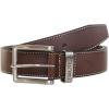 imageNautica Mens Casual Leather Belt  Everyday  Classic  Pants  Jeans  Khakis  Chinos  Metal BuckleEngraved Keeper  Brown