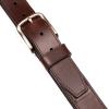 imageNautica Mens Casual Leather Belt  Everyday  Classic  Pants  Jeans  Khakis  Chinos  Metal BuckleEngraved Logo  Brown