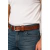 imageNautica Mens Casual Leather Belt  Everyday  Classic  Pants  Jeans  Khakis  Chinos  Metal BuckleEngraved Logo  Tan