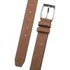 imageNautica Mens Casual Leather Belt  Everyday  Classic  Pants  Jeans  Khakis  Chinos  Metal BuckleJ Class Double Keeper  Tan