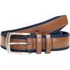 imageNautica Mens Casual Leather Belt  Everyday  Classic  Pants  Jeans  Khakis  Chinos  Metal BuckleSignature Canvas  Cognac