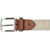 imageNautica Mens Casual Leather Belt  Everyday  Classic  Pants  Jeans  Khakis  Chinos  Metal BuckleWebbing Logo  Khaki