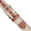 imageNautica Mens Casual Leather Belt  Everyday  Classic  Pants  Jeans  Khakis  Chinos  Metal BuckleWebbing Logo  Khaki