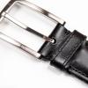 imageNautica Mens Casual Leather Belt  Everyday  Classic  Pants  Jeans  Khakis  Chinos  Metal BuckleWoven Detail  Black