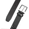 imageNautica Mens Double Stitch Dress Leather Belt for Suits and PantsCenter Woven  Black