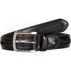 imageNautica Mens Double Stitch Dress Leather Belt for Suits and PantsLeather Laced  Black