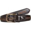 imageNautica Mens Double Stitch Dress Leather Belt for Suits and PantsLeather Laced  Brown