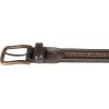 imageNautica Mens Double Stitch Dress Leather Belt for Suits and PantsLeather Laced  Brown