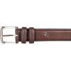 imageNautica Mens Double Stitch Dress Leather Belt for Suits and PantsLogo Inlay Double Keeper  Brown