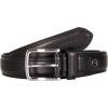 imageNautica Mens Double Stitch Dress Leather Belt for Suits and PantsLogo Inlay Double Stitch  Black