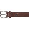 imageNautica Mens Double Stitch Dress Leather Belt for Suits and PantsLogo Inlay Double Stitch  Brown