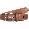 imageNautica Mens Double Stitch Dress Leather Belt for Suits and PantsLogo Inlay Double Stitch  Cognac