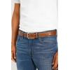 imageNautica Mens Double Stitch Dress Leather Belt for Suits and PantsLogo Inlay Double Stitch  Cognac