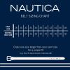 imageNautica Mens Double Stitch Dress Leather Belt for Suits and PantsPerforated Dress  Navy