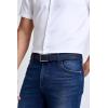 imageNautica Mens Double Stitch Dress Leather Belt for Suits and PantsPerforated Dress  Navy