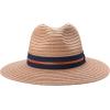 imageNautica Mens Fedora Hat  Classic Brim Straw Sun Hat with UV Protection and Decorative Band for Outdoor AdventuresBrown