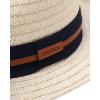 imageNautica Mens Fedora Hat  Classic Brim Straw Sun Hat with UV Protection and Decorative Band for Outdoor AdventuresKhaki