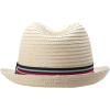 imageNautica Mens Fedora Hat  Classic Brim Straw Sun Hat with UV Protection and Decorative Band for Outdoor AdventuresKhakiRed