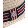 imageNautica Mens Fedora Hat  Classic Brim Straw Sun Hat with UV Protection and Decorative Band for Outdoor AdventuresKhakiRed