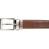 imageNautica Mens Reversible Leather Belt  2in1  Classic  Everyday  Business  Work  Dress  Casual  Metal BuckleDouble Stitch  BlackBrown