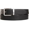 imageNautica Mens Reversible Leather Belt  2in1  Classic  Everyday  Business  Work  Dress  Casual  Metal BuckleFlag Pattern  Black