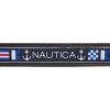 imageNautica Mens Reversible Leather Belt  2in1  Classic  Everyday  Business  Work  Dress  Casual  Metal BuckleFlag Pattern  Black