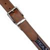 imageNautica Mens Reversible Leather Belt  2in1  Classic  Everyday  Business  Work  Dress  Casual  Metal BuckleFlag Pattern  Cognac