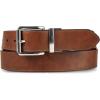 imageNautica Mens Reversible Leather Belt  2in1  Classic  Everyday  Business  Work  Dress  Casual  Metal BuckleFlag Pattern  Cognac
