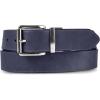 imageNautica Mens Reversible Leather Belt  2in1  Classic  Everyday  Business  Work  Dress  Casual  Metal BuckleFlag Pattern  Navy