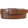 imageNautica Mens Reversible Leather Belt  2in1  Classic  Everyday  Business  Work  Dress  Casual  Metal BuckleGunmetal Logo  BlackCognac