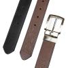 imageNautica Mens Reversible Leather Belt  2in1  Classic  Everyday  Business  Work  Dress  Casual  Metal BuckleNickle Logo  BlackBrown