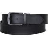 imageNautica Mens Reversible Leather Belt  2in1  Classic  Everyday  Business  Work  Dress  Casual  Metal BuckleSignature Logo  Black RibbonLeather