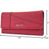 imageNautica Money Manager RFID Slim and Small Wallet for Women  Credit Card Holder with Coin Purse and Zipper Wallet Womens Clutch OrganizerFuego Red Buff