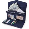 imageNautica Money Manager RFID Slim and Small Wallet for Women  Credit Card Holder with Coin Purse and Zipper Wallet Womens Clutch OrganizerRibbon Stripe