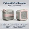 imageNautica S100 True Wireless Outdoor Speaker Portable IPX5 Waterproof Bluetooth Speaker with 2Hour Quick Charge ampamp 30Day Standby Perfect for Camping Beach Backyard ampamp TravelGray  Pink