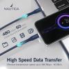 imageNautica USB C to Lighting Cable with LED Light 4FT iPhone Charger Cable Type C to Lightning Cable Fast Charging Cord Compatible with iPhone Airpods and Many More